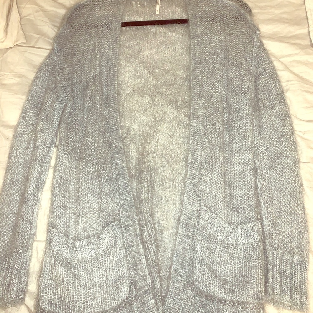 Gray cardigan